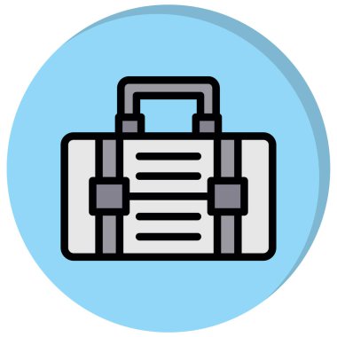 Çanta. Web simgesi basit illüstrasyon