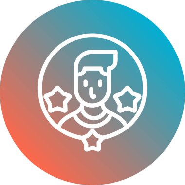 Bir adamın ikonunun vektör illüstrasyonu