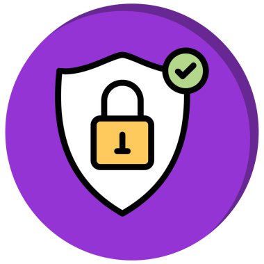 Kilit. Web simgesi basit illüstrasyon