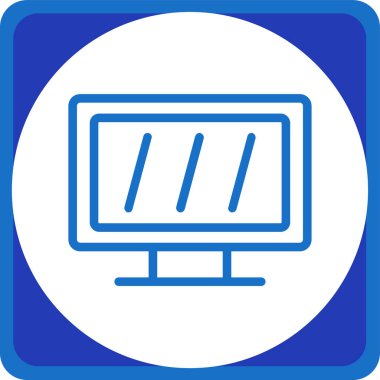 Geliştirme için web simgesi, bilgisayar monitörünün vektör illüstrasyonu