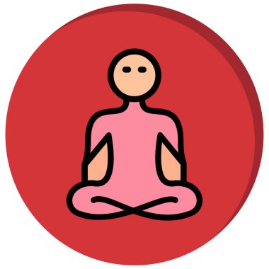 Meditasyon simgesi vektör illüstrasyonu