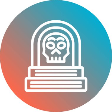 Bir kafatası simgesinin vektör çizimi