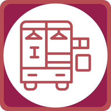 Otobüs. Web simgesi basit illüstrasyon