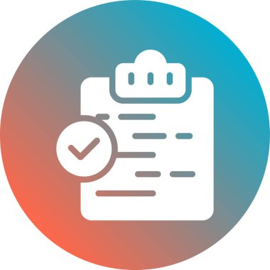 Denetim listesi düz simge vektör çizim