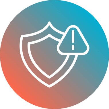 Kalkan simgesinin vektör illüstrasyonu