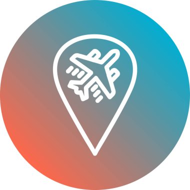 Seyahat ve tatil simgelerinin vektör çizimi