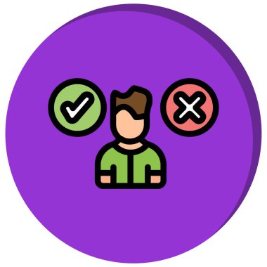 Adamım. Web simgesi basit illüstrasyon