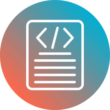 Kodlama. Web simgesi basit illüstrasyon