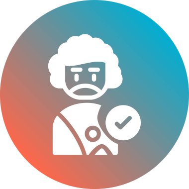 Üzgün yüz vektör simgesi. biçim düz yuvarlak kare düğmedir, mavi ve gri renkler, beyaz arkaplan