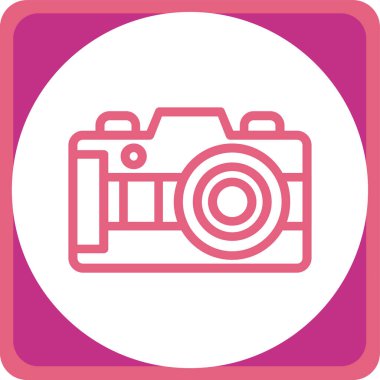 Kamera simgesi, vektör illüstrasyonu