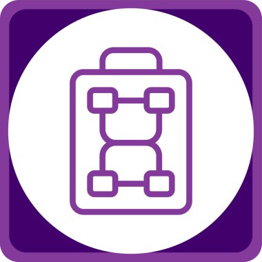 çanta web simgesi basit illüstrasyon