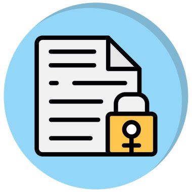 Belge. Web simgesi basit illüstrasyon