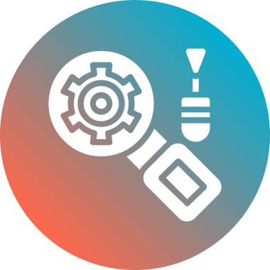 Moda biçimi izole edilmiş arkaplanda dişli simgesine sahip ampul