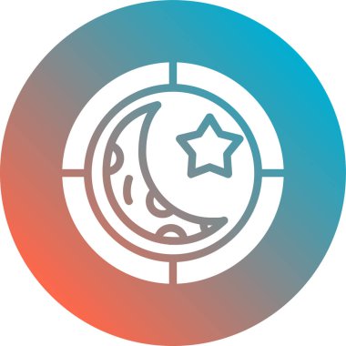 Ay ikonu vektör illüstrasyonu