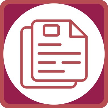 Belge simgesinin vektör illüstrasyonu