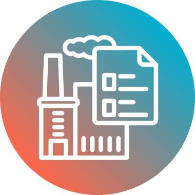 Fabrika simgesi vektör illüstrasyonu