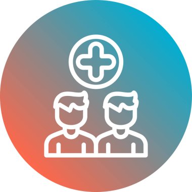 hemşire düz vektör simgesi