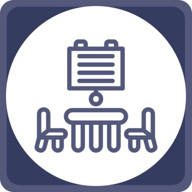 Sandalye simgesinin vektör illüstrasyonu