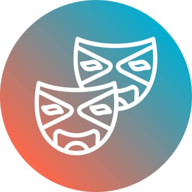 Maske simgesinin vektör illüstrasyonu