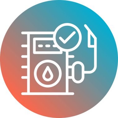 Bir benzin istasyonunun vektör illüstrasyonu