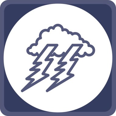 Şimşek simgesi vektör illüstrasyonu