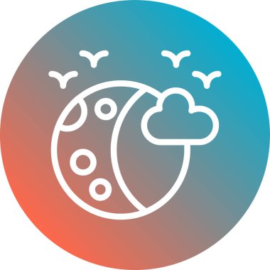 Bulut simgesi vektör illüstrasyonu