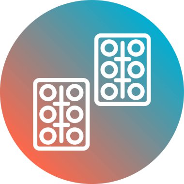 Kumarhane çipleri ikon vektör çizimi