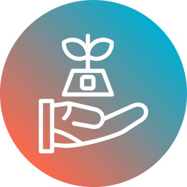 el ve çanta ikon vektör illüstrasyonu