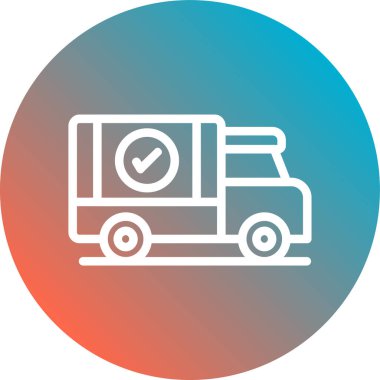 vektör van simgesi çizimi