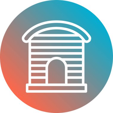 Bina. Web simgesi basit illüstrasyon