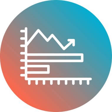 Bir grafik simgesinin vektör illüstrasyonu