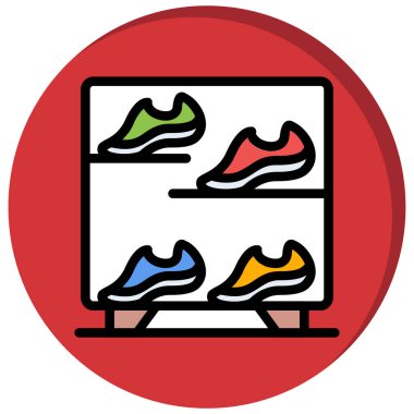 ayakkabı vektörü renk simgesi