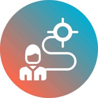 Dolgu simgesi olan bir adamın vektör çizimi