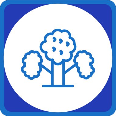 Ağaç simgesinin vektör illüstrasyonu