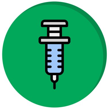 Şırınga Doldurulmuş Vektör Simgesi Tasarımı