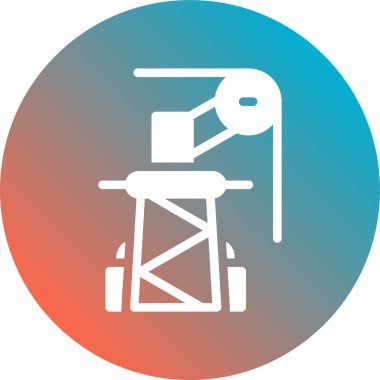 Tek bir sandalye simgesinin vektör illüstrasyonu