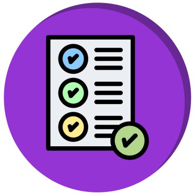 kontrol listesi simgesi vektör illüstrasyonu