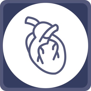 Kalp Organ yuvarlak simgesi