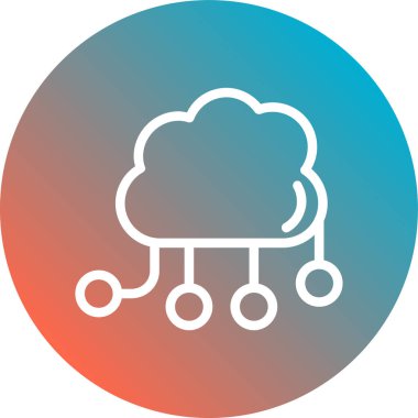 Bulut hesaplama simgesi vektör illüstrasyonu