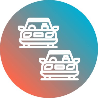 araba simgesi vektör illüstrasyonu