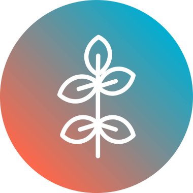 Benzersiz Yaprak Vektör Satırı Simgesi