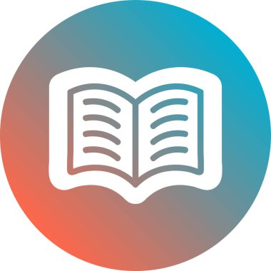 Modern kitap simgesinin vektör illüstrasyonu