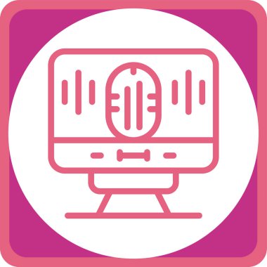 Bir bilgisayarın vektör illüstrasyonu