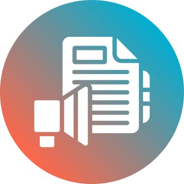 Belge simgesinin vektör illüstrasyonu