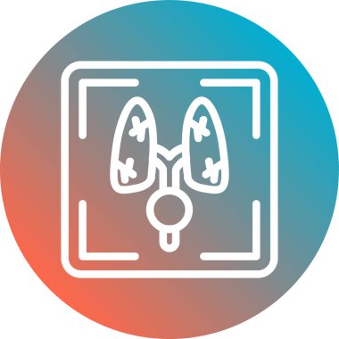 akciğer vektör simgesi modern illüstrasyon