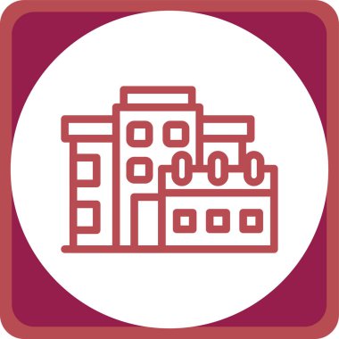 Modern yapı simgesinin vektör illüstrasyonu