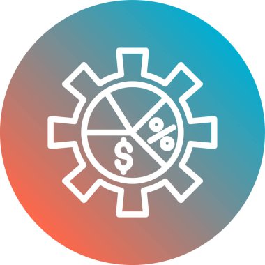 Bir dişli simgesini vektör çizim