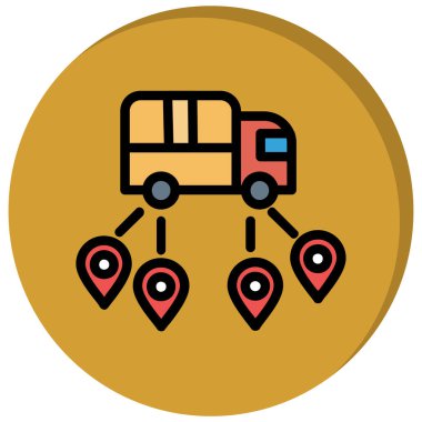 bus haritası konumu simgesi - taslak biçimi