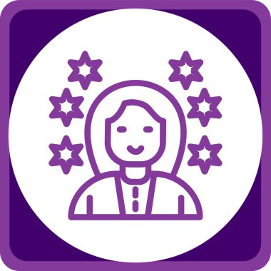 Bir kadın simgesinin vektör illüstrasyonu