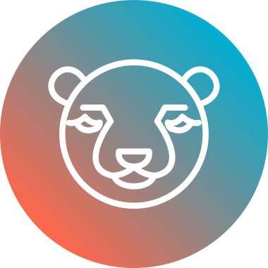 Ayı simgesi vektör illüstrasyonu